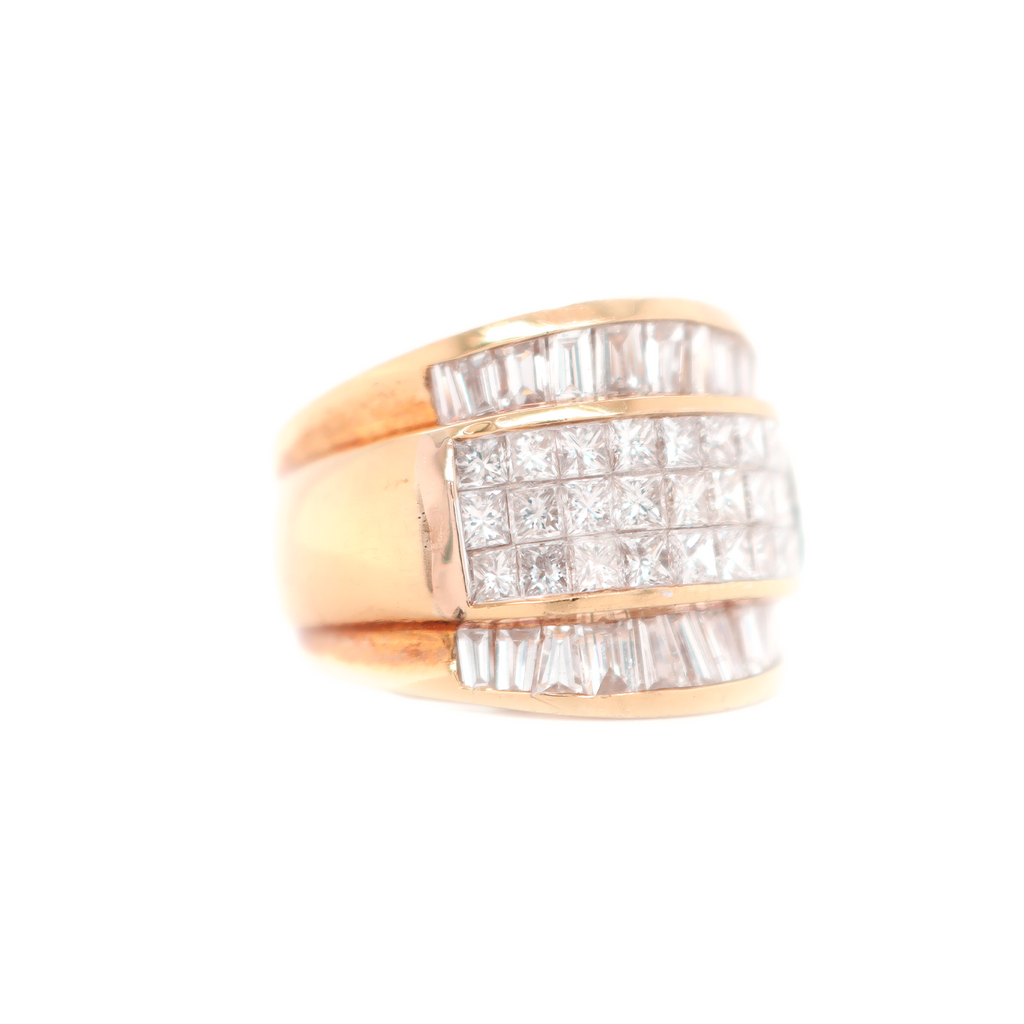 XL Princess Cut Diamond Rose Gold Ring 4.25 CT