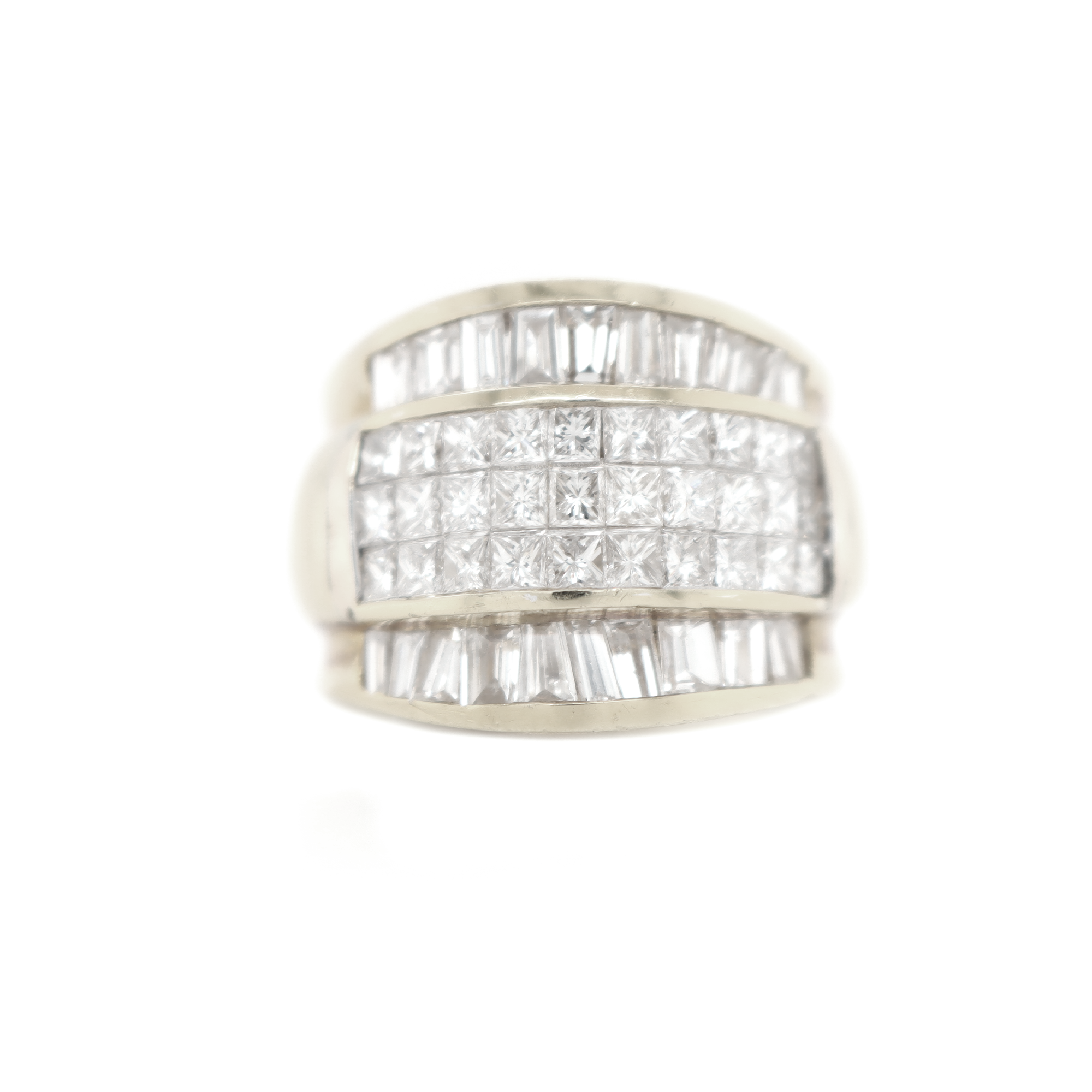 XL Princess Cut Diamond White Gold Ring 4.25 CT