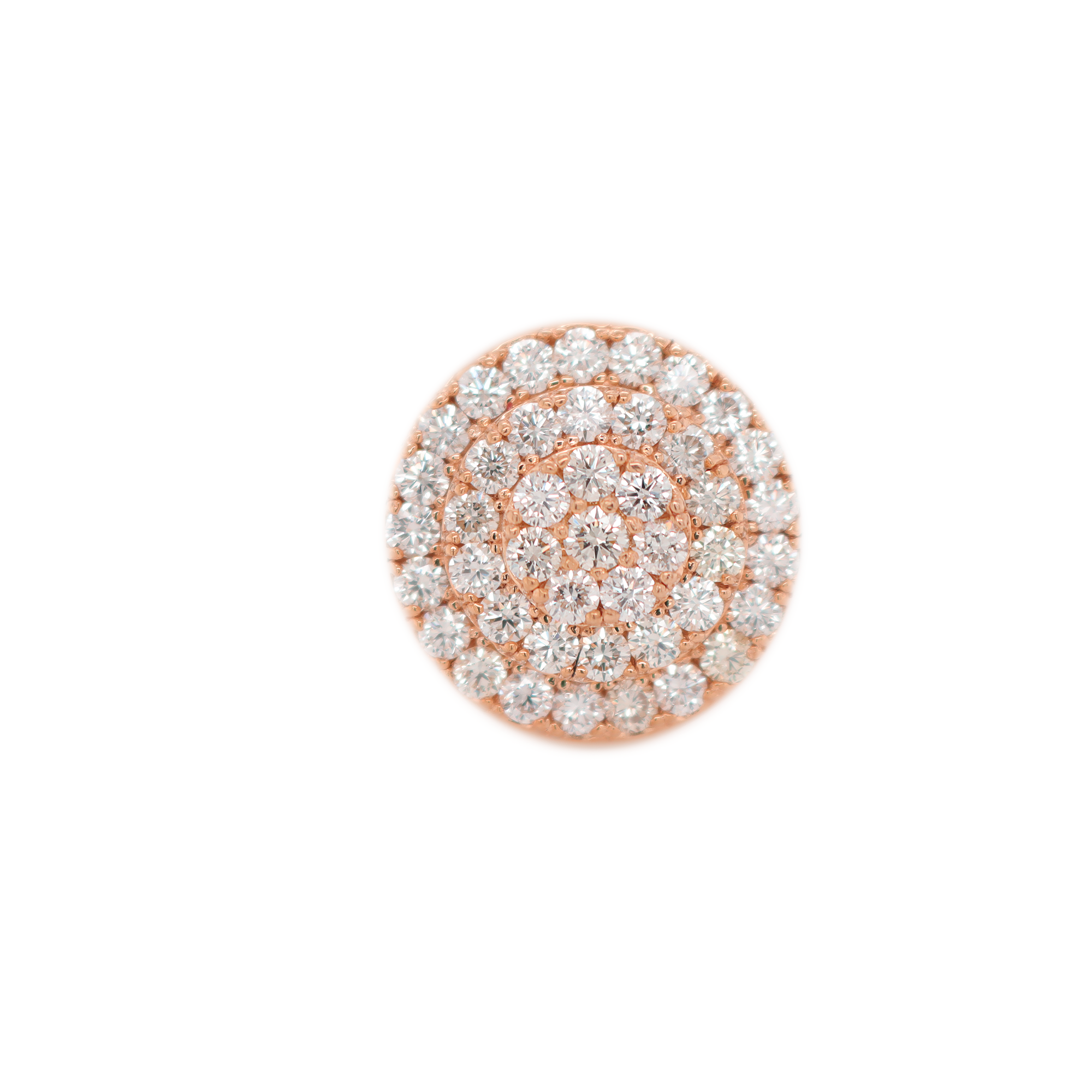Cluster Diamond Rose Gold Ring 3.08 CT