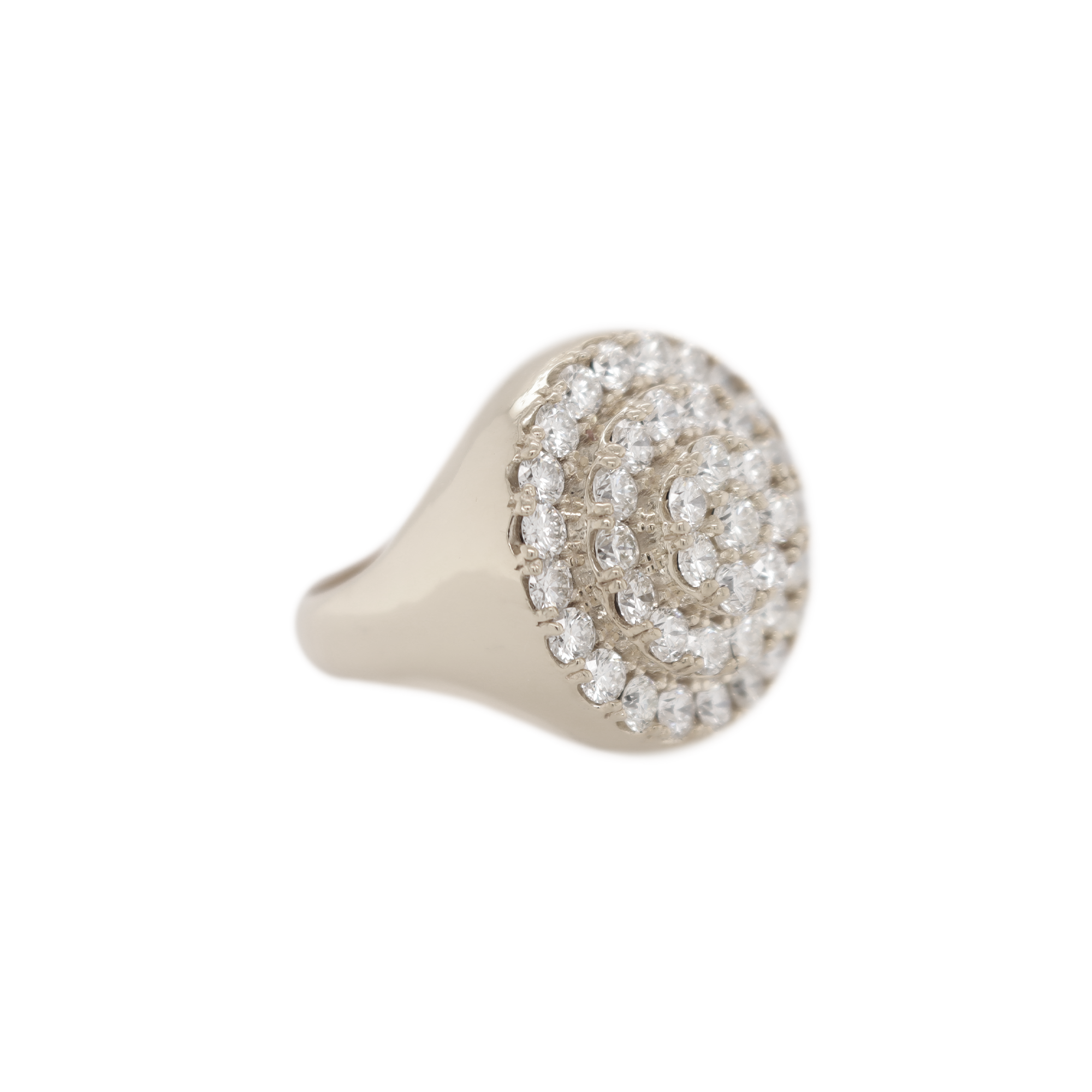 Cluster Diamond White Gold Ring 3.08 CT