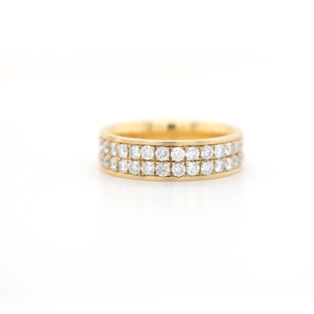 2 Row Half Way Diamond Ring 2.00 CT