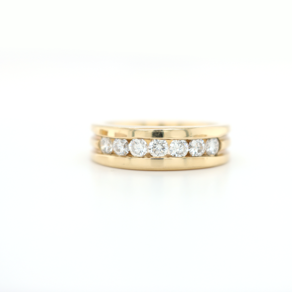 Single Row Half Way Diamond Ring 1.00 CT
