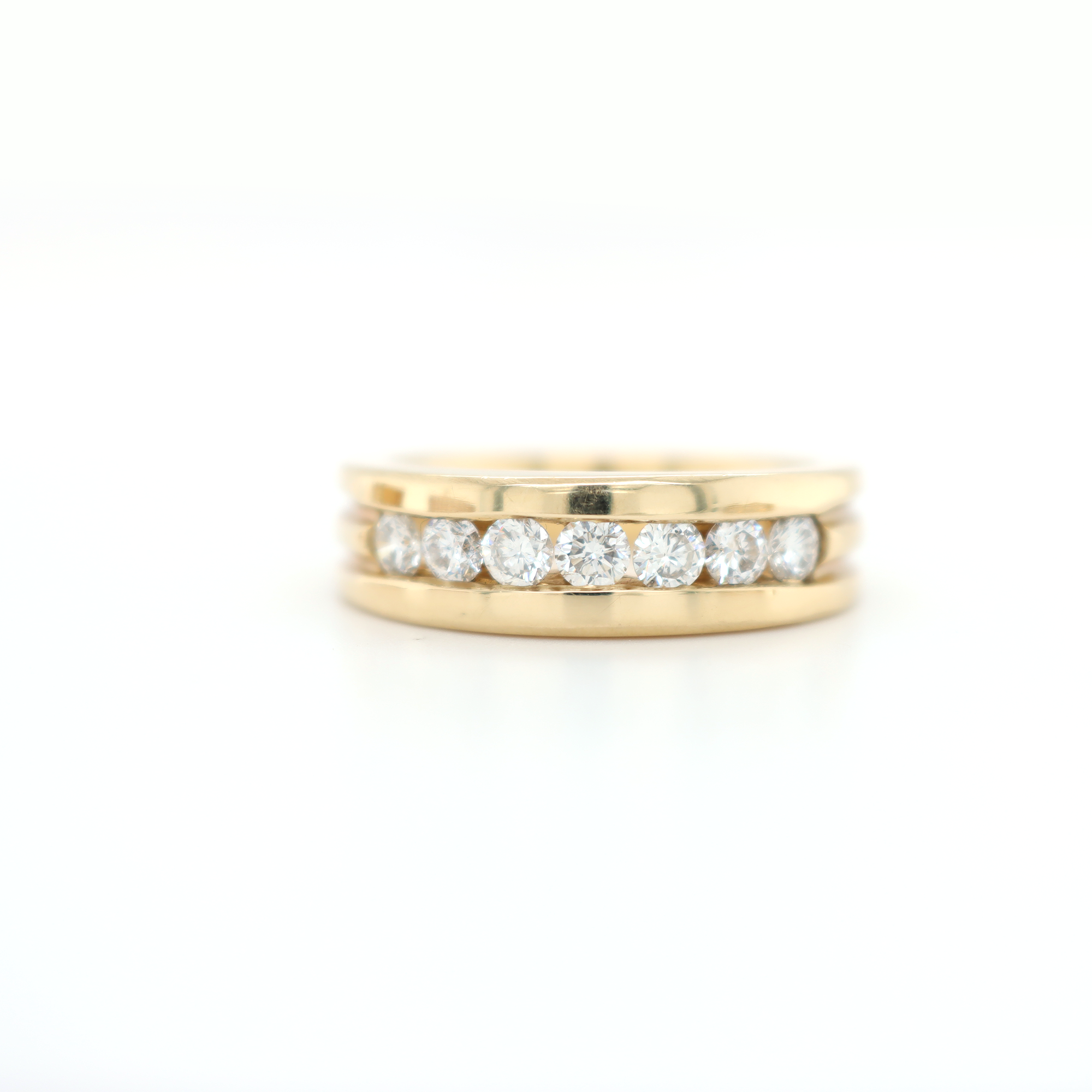 Single Row Half Way Diamond Ring 1.00 CT
