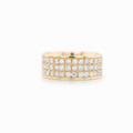 3 Row Half Way Diamond Ring 2.00 CT