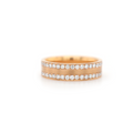 Small 2 Row Half Way Diamond Ring 0.80 CT