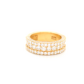 3 Row Half Way On Edges Diamond Ring 3.23 CT