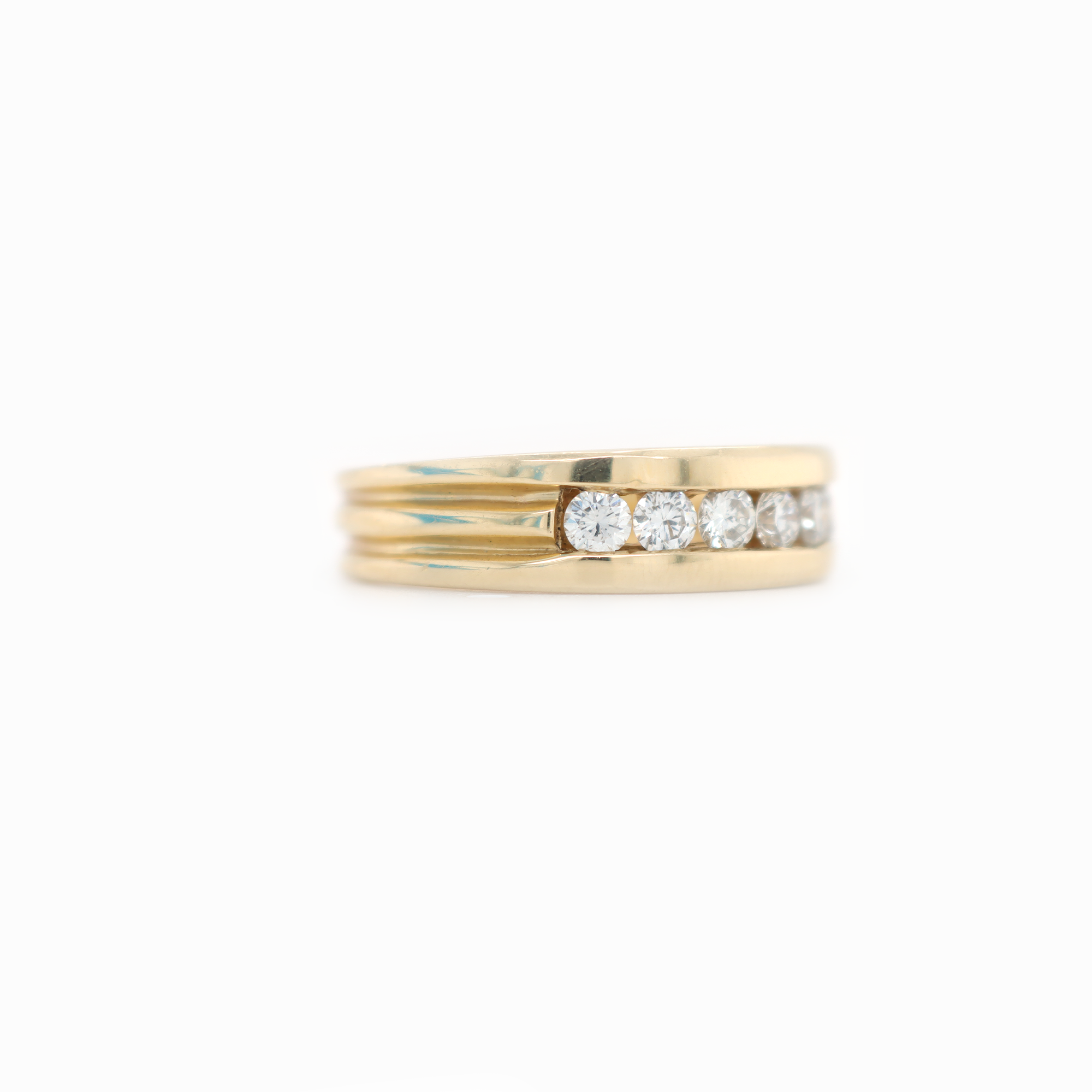 Single Row Half Way Diamond Ring 1.00 CT