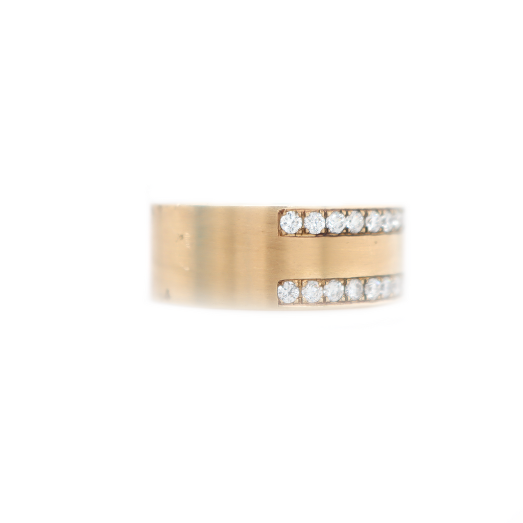 2 Row Half Way Diamond Ring 1.15 CT