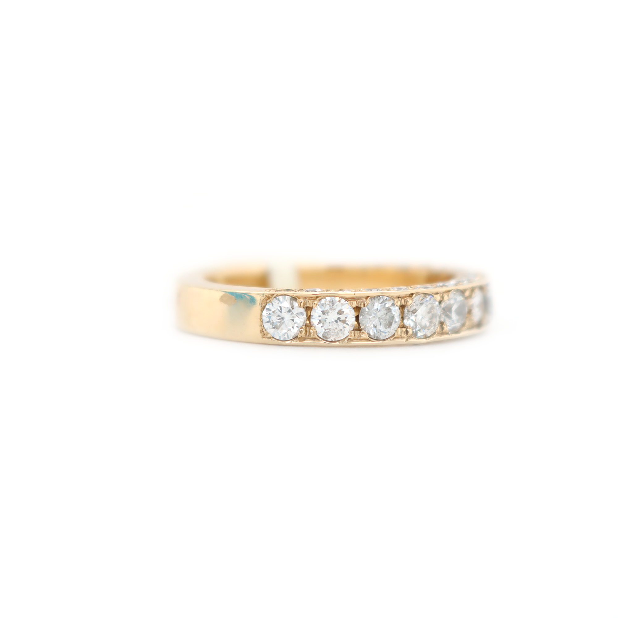 Single Row Half Way Diamond Ring 1.70 ct