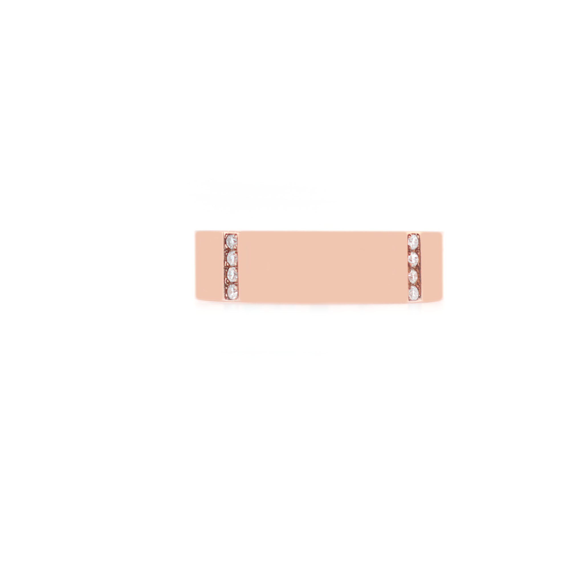 4 Rows Diamond Rose Gold Ring 0.25 CT