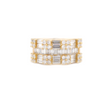 Round And Baguette Diamond Ring 1.60 B 0.75 R
