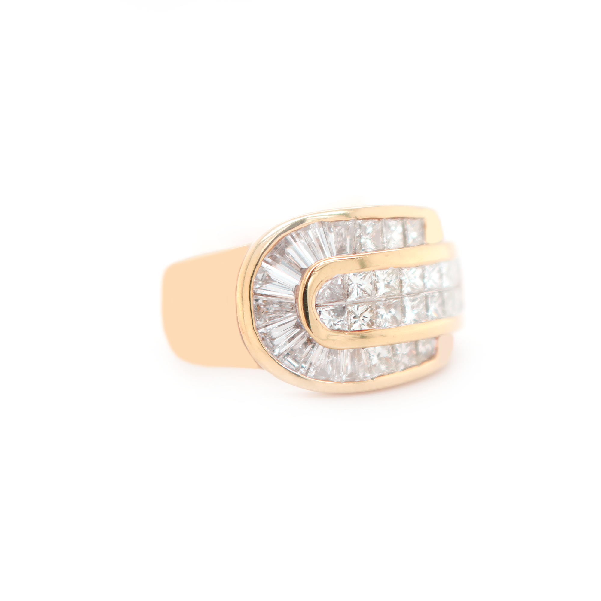 Princess Cut Diamond Rose Gold Ring 2.50 CT
