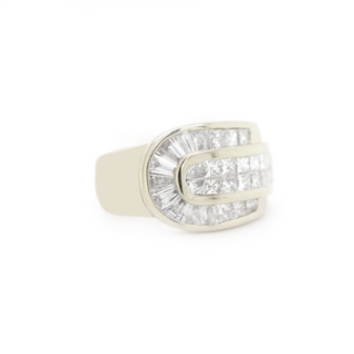 Princess Cut Diamond White Gold Ring 2.50 CT