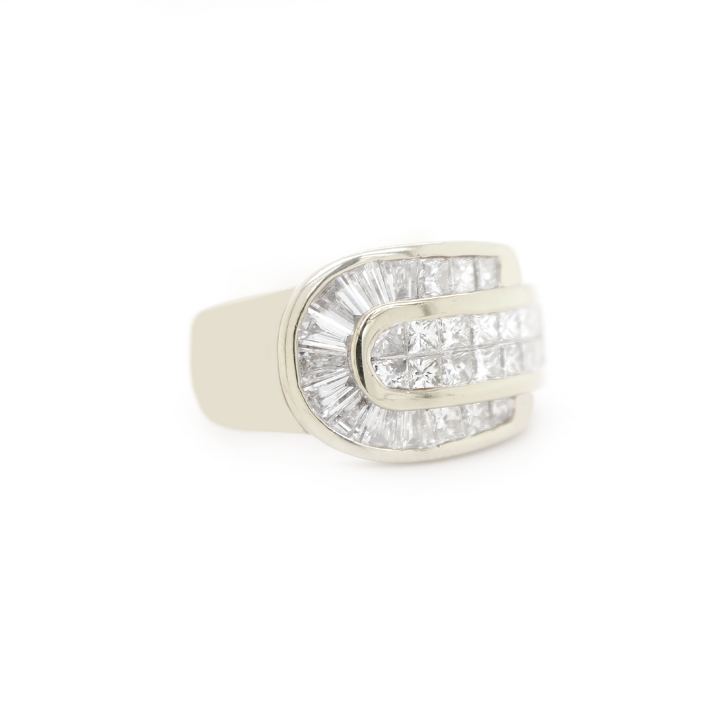 Princess Cut Diamond White Gold Ring 2.50 CT